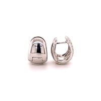 Pavé Diamond Clip-On Earrings in 18 Karat White Gold