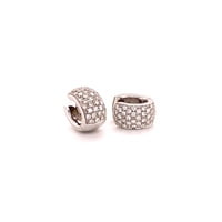 Pavé Diamond Clip-On Earrings in 18 Karat Whitegold