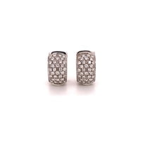 Pavé Diamond Clip-On Earrings in 18 Karat Whitegold