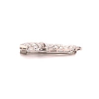 Beautiful Antique Diamond Platinum Ribbon Brooch Beautiful Antique Diamond Platinum Ribbon Brooch