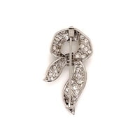 Beautiful Antique Diamond Platinum Ribbon Brooch Beautiful Antique Diamond Platinum Ribbon Brooch