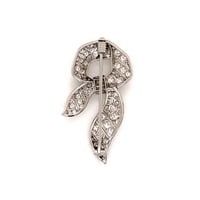 Beautiful Antique Diamond Platinum Ribbon Brooch