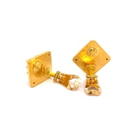 Pink Tourmaline Sugarloaf Earclips with Granulation in 18 Karat Yellow Gold Pink Tourmaline Sugarloaf Earclips with Granulation in 18 Karat Yellow Gold