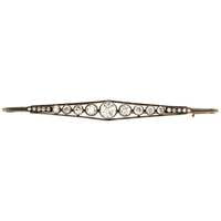 Fine Edwardian Bar Brooch with Old European Cut Diamonds Fine Edwardian Bar Brooch with Old European Cut Diamonds
