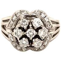Contemporary Diamond Ring in 18 Karat White Gold Contemporary Diamond Ring in 18 Karat White Gold