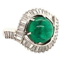 5.69 Carat Colombian Emerald and Diamond Ring in Platinum 950 5.69 Carat Colombian Emerald and Diamond Ring in Platinum 950