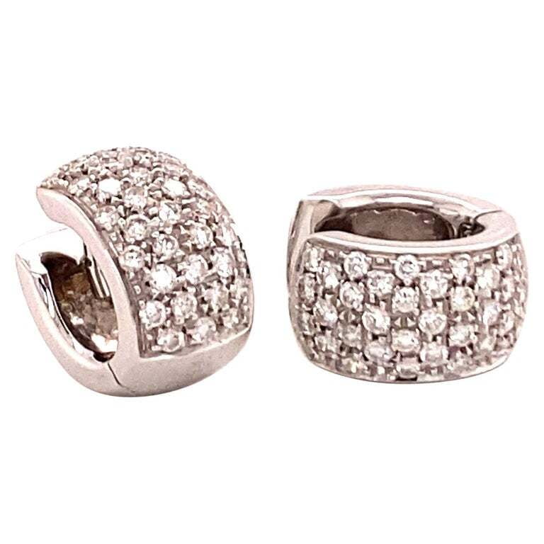 Pavé Diamond Clip-On Earrings in 18 Karat Whitegold Pavé Diamond Clip-On Earrings in 18 Karat Whitegold