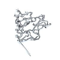 Aerial Diamond Brooch in 18 Karat White Gold