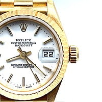 Rolex President Datejust 26 in Yellow Gold with White Dial