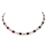 Ruby and Diamond Necklace in Platinum 950 Ruby and Diamond Necklace in Platinum 950