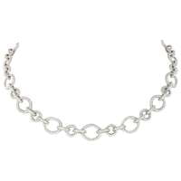 Elegant Diamond Link Necklace in White Gold
