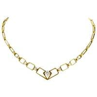 Artistic Diamond Link Necklace in Yellow Gold Artistic Diamond Link Necklace in Yellow Gold