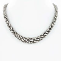 Diamond Necklace in White Gold 18K