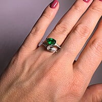 Enchanted 1.25 Carat Emerald and Diamond Toi et Moi Ring in Platinum