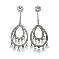 Fabulous Rock Crystal and Diamond Pendant Earrings in 18 Karat White Gold Fabulous Rock Crystal and Diamond Pendant Earrings in 18 Karat White Gold