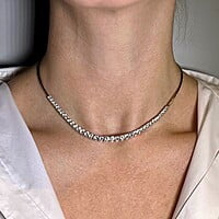 Classic Rivière Diamond Necklace in 18K White Gold by Bucherer Classic Rivière Diamond Necklace in 18K White Gold by Bucherer