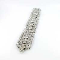 Impressive Art Deco Diamond Platinum Bracelet Impressive Art Deco Diamond Platinum Bracelet
