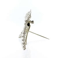 Beautiful Diamond Double Clip Brooch in Platinum 950 Beautiful Diamond Double Clip Brooch in Platinum 950