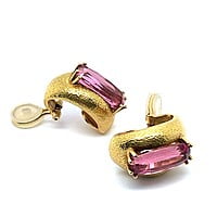 Dreamy Tourmaline Earclips in 18k Yellow Gold