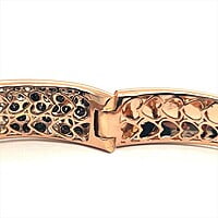 Bangle with White, Black and Champange Diamonds in 18 Karat Red Gold