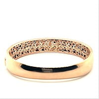 Bangle with White, Black and Champange Diamonds in 18 Karat Red Gold Bangle with White, Black and Champange Diamonds in 18 Karat Red Gold