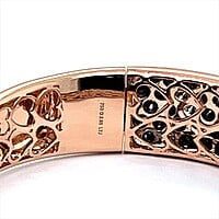 Bangle with White, Black and Champange Diamonds in 18 Karat Red Gold Bangle with White, Black and Champange Diamonds in 18 Karat Red Gold
