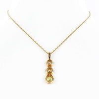 GIA Certified Fancy Color Diamond Gold Necklace