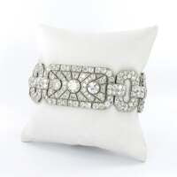 Impressive Art Deco Diamond Platinum Bracelet Impressive Art Deco Diamond Platinum Bracelet