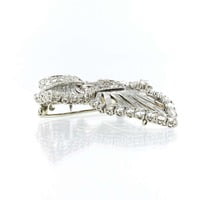 Beautiful Diamond Double Clip Brooch in Platinum 950 Beautiful Diamond Double Clip Brooch in Platinum 950