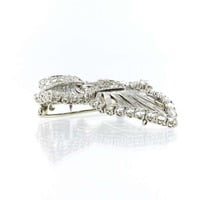 Beautiful Diamond Double Clip Brooch in Platinum 950