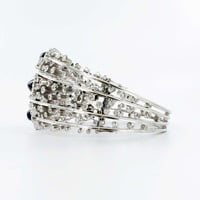 Decorative Sapphire and Diamond Bangle in White Gold 18 Karat Decorative Sapphire and Diamond Bangle in White Gold 18 Karat