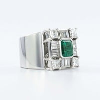 Emerald Diamond Cocktail Ring