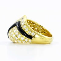 Black Chalcedony Diamond Gold Ring