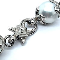 Bracelet with South Sea Cultural Pearls in Palladium 950