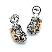 Graphic Diamond Earrings in 18 Karat White and Red Gold by Binder Graphic Diamond Earrings in 18 Karat White and Red Gold by Binder