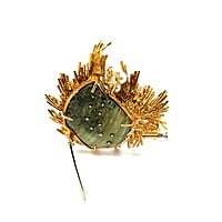 Gübelin Brooch with Abalone and Cultural Pearls in 18 Karat Yellow Gold