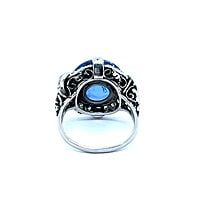 Alluring Sapphire Ring in Platinum with Old Cut Diamonds Alluring Sapphire Ring in Platinum with Old Cut Diamonds