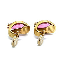 Dreamy Tourmaline Earclips in 18k Yellow Gold