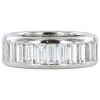 Gübelin Baguette Diamond Platinum Eternity Ring Gübelin Baguette Diamond Platinum Eternity Ring
