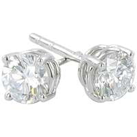 Gübelin GIA Certified 0.89 Carat Round Diamond White Gold Earstuds Gübelin GIA Certified 0.89 Carat Round Diamond White Gold Earstuds
