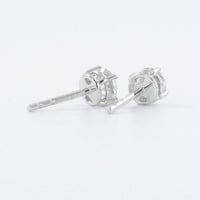 Gübelin GIA Certified 0.89 Carat Round Diamond White Gold Earstuds