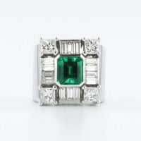Emerald Diamond Cocktail Ring Emerald Diamond Cocktail Ring