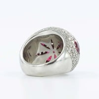 Certified Ruby and Diamond Platinum Cocktail Ring Certified Ruby and Diamond Platinum Cocktail Ring