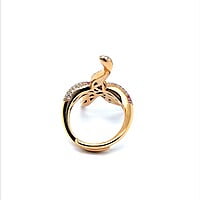 Pink Sapphire and Diamond Sea Star Ring in 18 Karat Rose Gold Pink Sapphire and Diamond Sea Star Ring in 18 Karat Rose Gold
