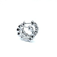 Diamond Hoop Earrings in 18 Karat White Gold Diamond Hoop Earrings in 18 Karat White Gold