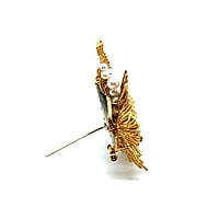 Gübelin Brooch with Abalone and Cultural Pearls in 18 Karat Yellow Gold Gübelin Brooch with Abalone and Cultural Pearls in 18 Karat Yellow Gold