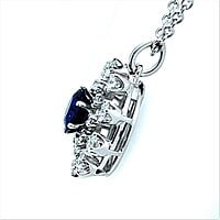 Adorable Snowflake Pendant in 18K White Gold with Natural Sapphire and Diamonds Adorable Snowflake Pendant in 18K White Gold with Natural Sapphire and Diamonds