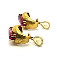 Dreamy Tourmaline Earclips in 18k Yellow Gold Dreamy Tourmaline Earclips in 18k Yellow Gold