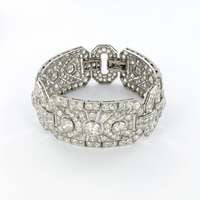 Impressive Art Deco Diamond Platinum Bracelet Impressive Art Deco Diamond Platinum Bracelet