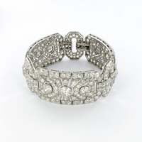 Impressive Art Deco Diamond Platinum Bracelet